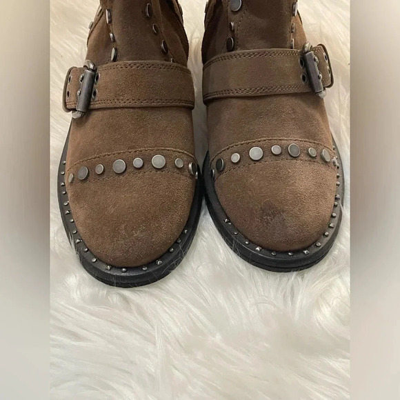 Sam Edelman Dark Taupe Velutto Suede Leather boots size 7 - Picture 13 of 16